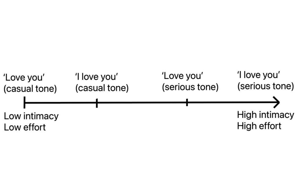  Co oznacza "kocham cię" (vs. "kocham cię")?